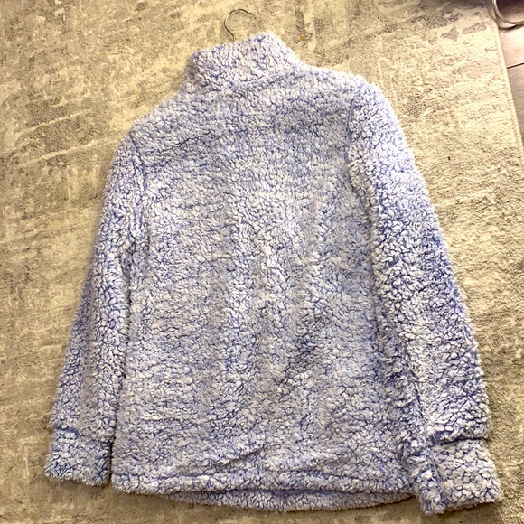FUZZY BABY BLUE QUARTER ZIP - Picture 5 of 7